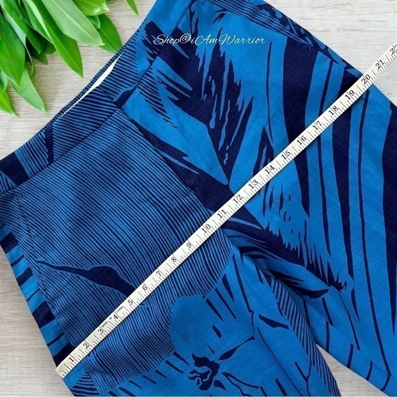 J.Crew NWT 2PC palm frond print silk top & matching linen pants *shop@iamwarrior - Picture 14 of 17